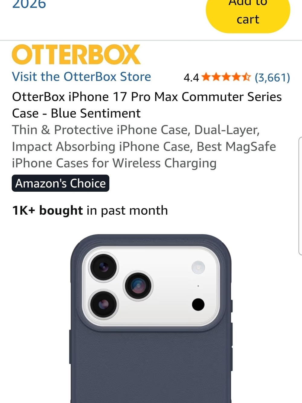 OtterBox Commuter Series iPhone Case — Navy Blue